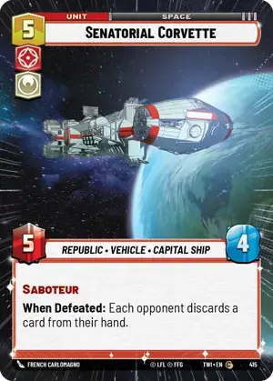 【傷あり特価】【TWI415/EN】Senatorial Corvette(HYPERSPACE)