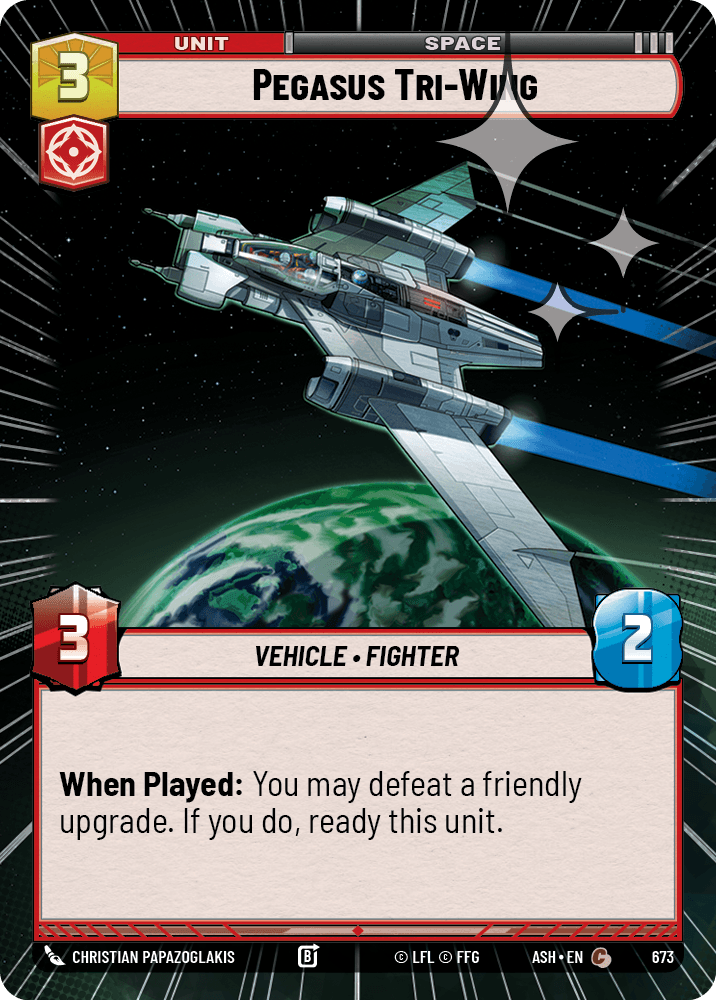 【ASH673/EN】Pegasus Tri-Wing (Hyperspace/Foil)