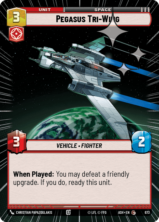【ASH673/EN】Pegasus Tri-Wing (Hyperspace/Foil)