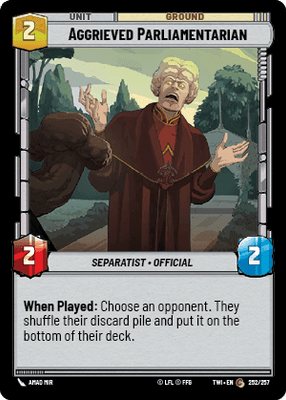 【TWI252/EN】Aggrieved Parliamentarian(FOIL)