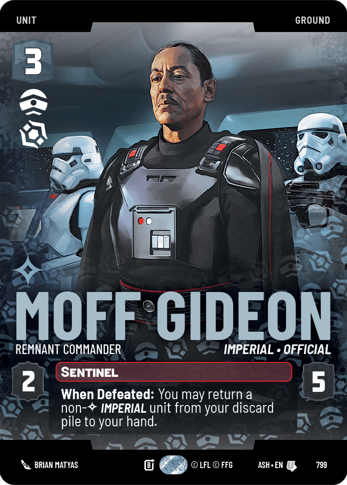 【ASH799/EN】Moff Gideon - Remnant Commander (Prestige)