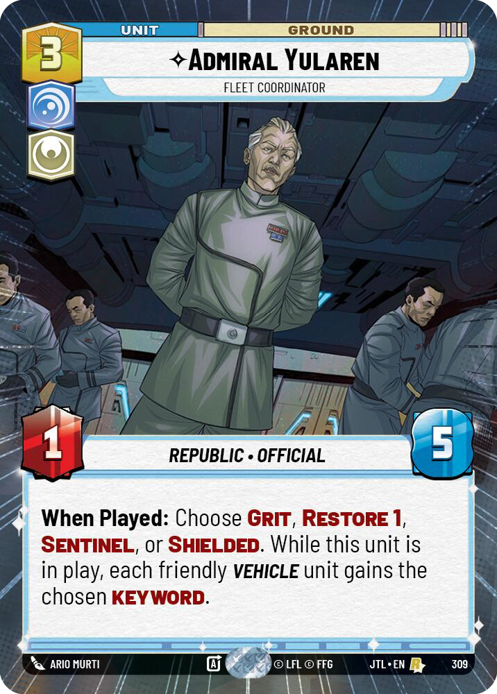 【JTL781/EN】Admiral Yularen - Fleet Coordinator (HYPERSPACE/FOIL)