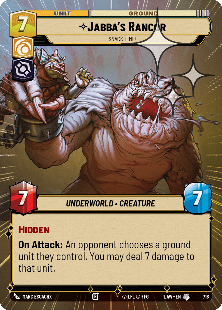 【LAW718/EN】Jabba's Rancor - Snack Time! (Hyperspace/Foil)