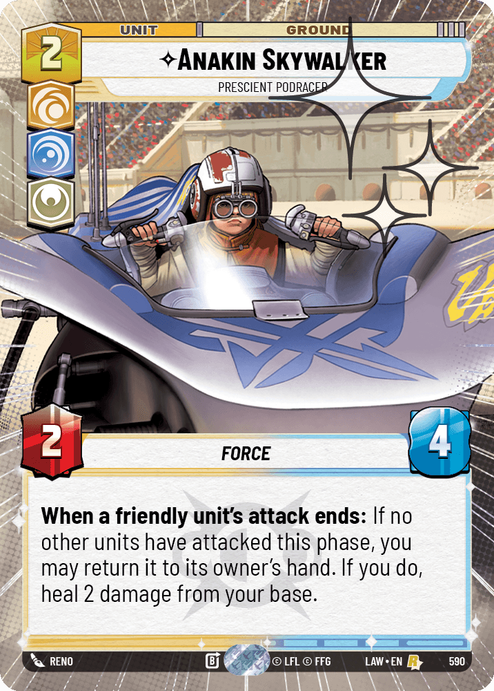 【LAW590/EN】Anakin Skywalker - Prescient Podracer (Hyperspace/Foil)
