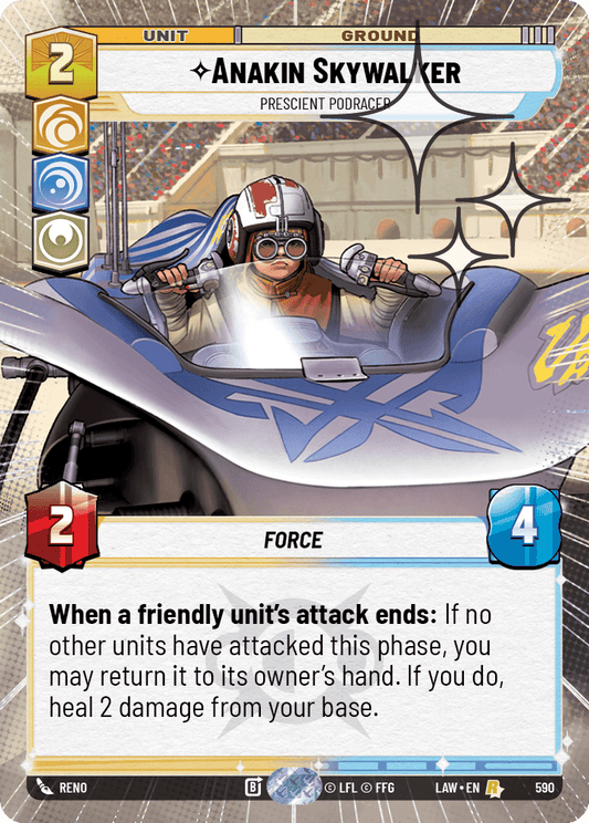 【LAW590/EN】Anakin Skywalker - Prescient Podracer (Hyperspace/Foil)