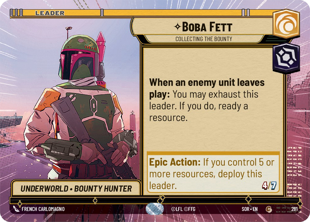 【傷あり特価】【SOR281/EN】Boba Fett - Collecting the Bounty (HYPERSPACE)