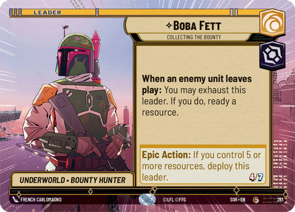 【傷あり特価】【SOR281/EN】Boba Fett - Collecting the Bounty (HYPERSPACE)
