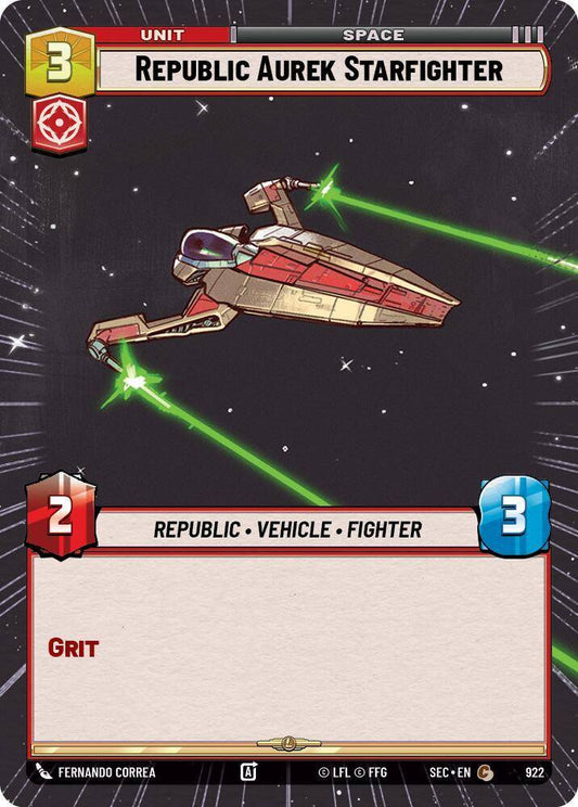 【SEC0922/EN】Republic Aurek Starfighter (Hyperspace/Foil)