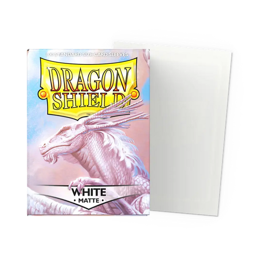 【Dragon Shield】Matte - WHITE(スタンダードサイズ/100枚入り)※配送方法はゆうパックをご選択ください