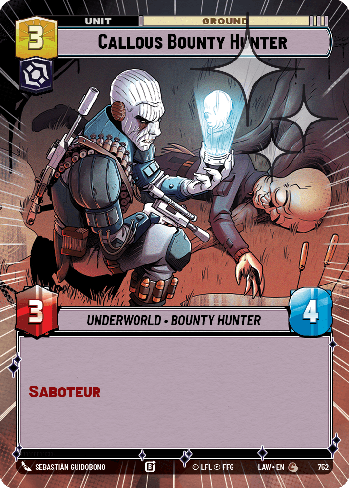 【LAW752/EN】Callous Bounty Hunter (Hyperspace/Foil)