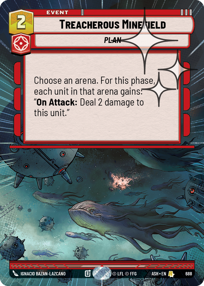 【ASH688/EN】Treacherous Minefield (Hyperspace/Foil)