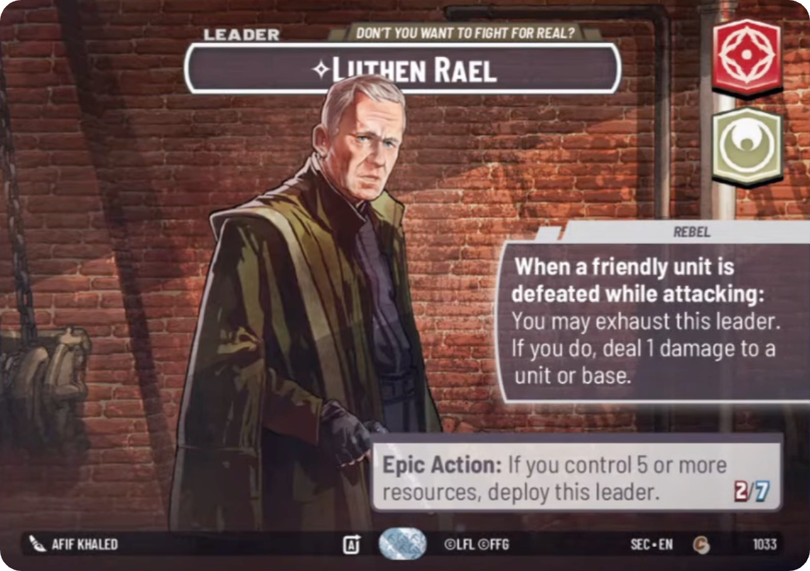 【SEC1033/EN】Luthen Rael - Don't You Want to Fight For Real?(Showcase)