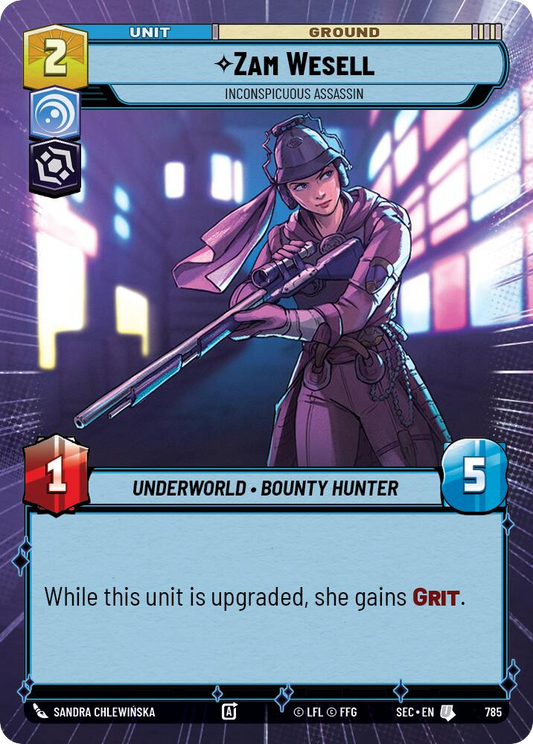 【SEC0785/EN】Zam Wesell - Inconspicuous Assassin (Hyperspace/Foil)