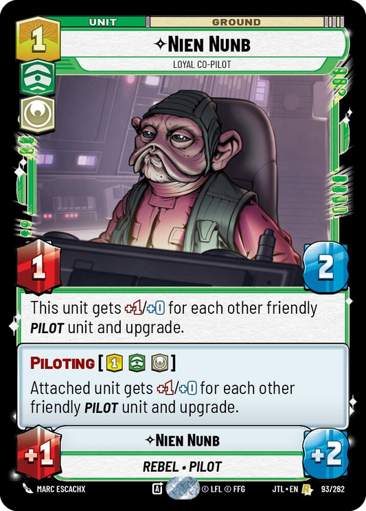 【JTL591/EN】Nien Nunb - Loyal Co-Pilot(Foil)