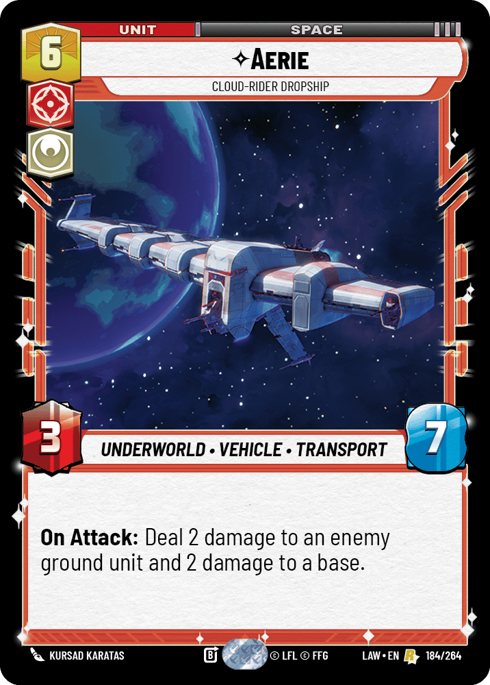 【LAW184/EN】Aerie - Cloud-Rider Dropship