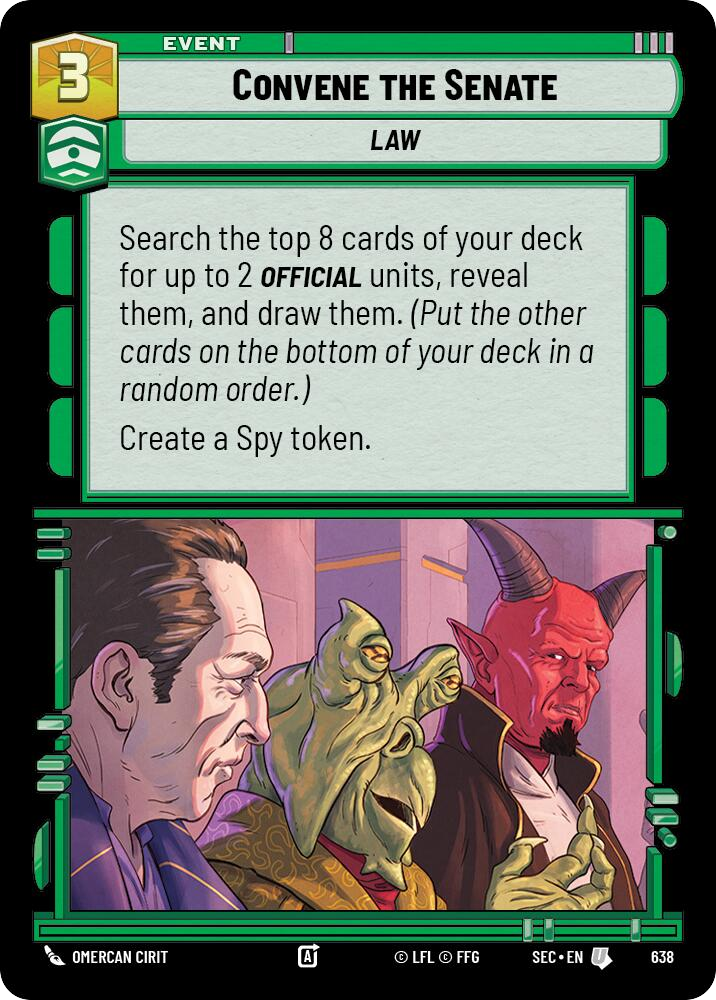 【SEC0638/EN】Convene the Senate (Foil)