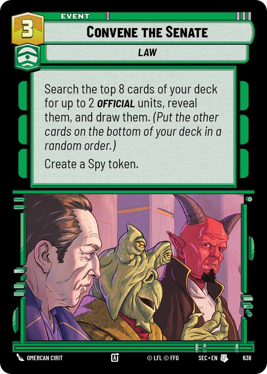 【SEC0638/EN】Convene the Senate (Foil)